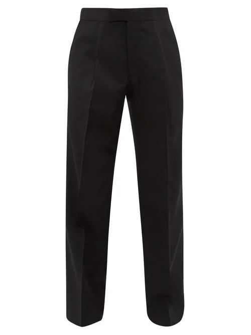 The Row - Martin Pleated Wool-blend Wide-leg Trousers - Mens - Black