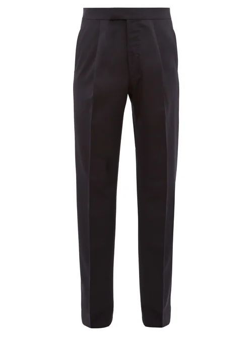 The Row - Martin Pleated Wool Wide-leg Trousers - Mens - Navy