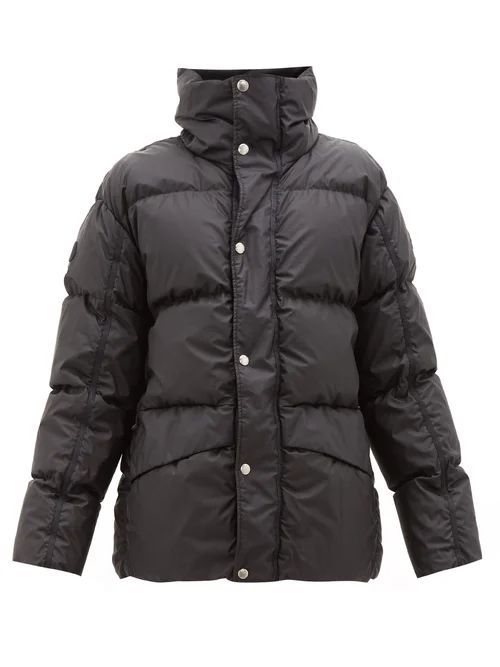 Rollercoaster Buckle-harness Quilted Down Coat - Mens - Black