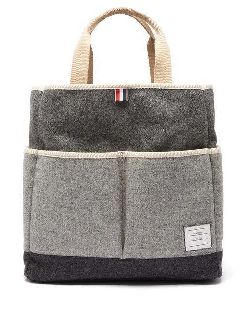 Wool Tote Bag - Mens - Grey