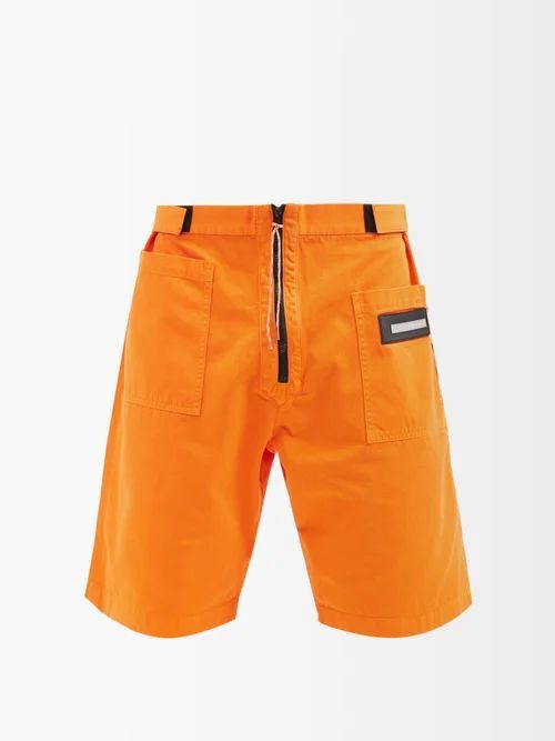 Walking Cotton-twill Shorts - Mens - Orange
