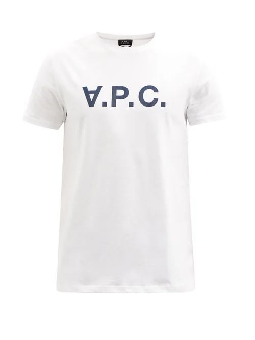 Vpc Logo-print Cotton-jersey T-shirt - Mens - White