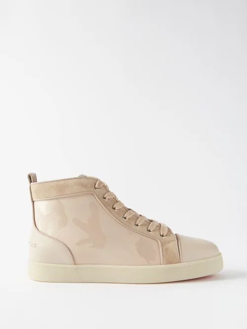 Louis Orlato Camouflage-jacquard High-top Trainers - Mens - Beige