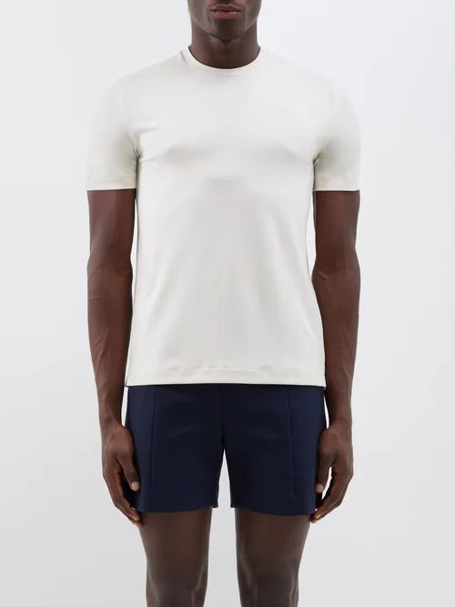 Mindful Movement Stretch-jersey T-shirt - Mens - White