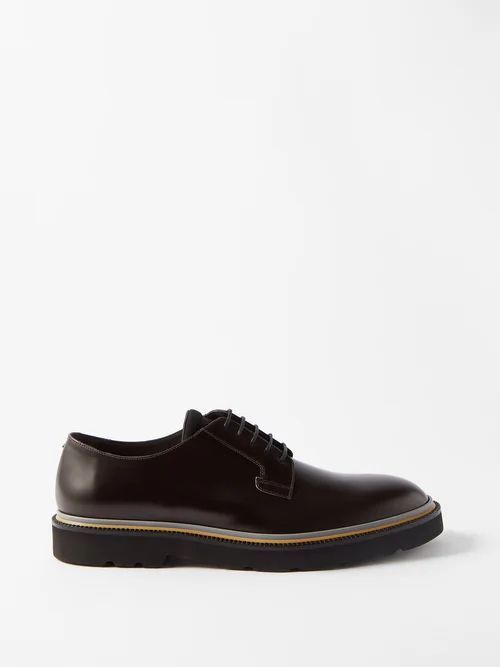 Ras Leather Derby Shoes - Mens - Dark Brown