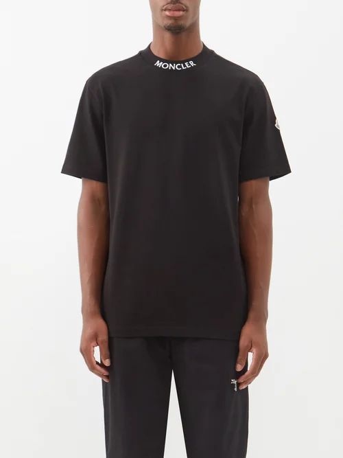 Logo-print Cotton-jersey T-shirt - Mens - Black