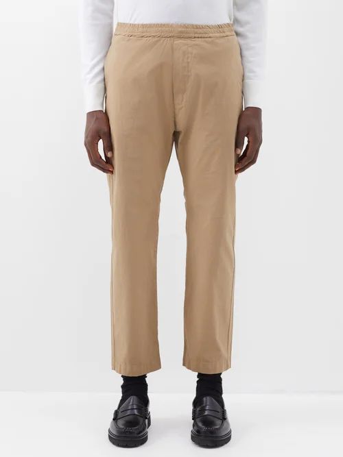 Riobargo Garbo Cotton-blend Suit Trousers - Mens - Beige