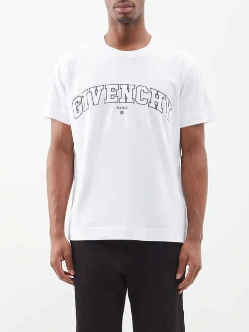 Varsity Logo-embroidered Cotton T-shirt - Mens - White