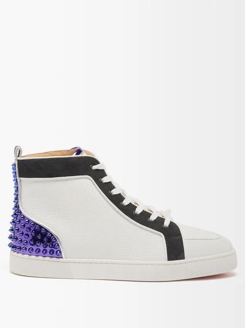 Rantus Spiked Leather High-top Trainers - Mens - White
