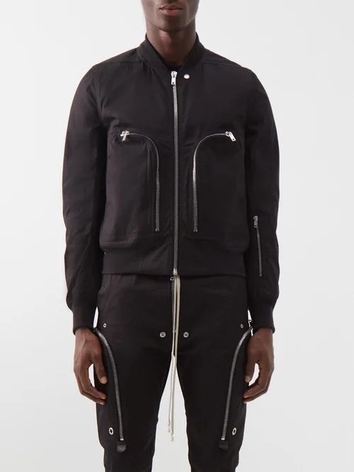 Bauhaus Cotton-blend Bomber Jacket - Mens - Black