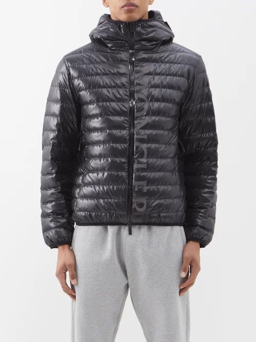 Lauzet Hooded Quilted Down Jacket - Mens - Black