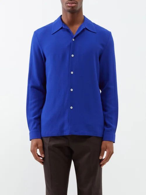 Rampoua Crepe Shirt - Mens - Blue