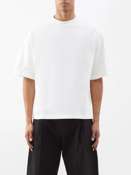 Beta Cotton-jersey T-shirt - Mens - White