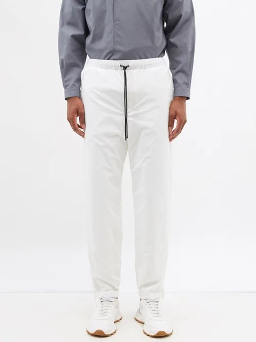 Drawstring-waist Nylon-blend Trousers - Mens - White
