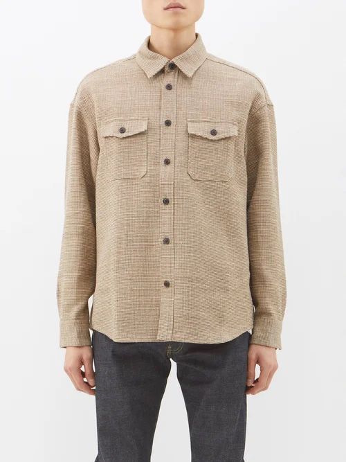 Lumber Tweed Wool-blend Shirt - Mens - Light Brown