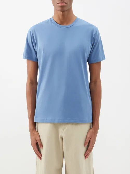 Riviera Cotton-jersey T-shirt - Mens - Blue