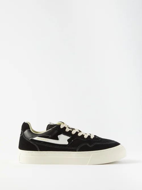 Pearl S-strike Suede Trainers - Mens - Black White