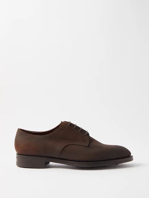 Leith Leather Derby Shoes - Mens - Dark Brown