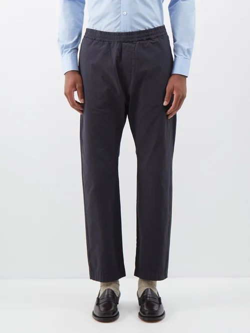Riobargo Garbo Cotton-blend Suit Trousers - Mens - Black