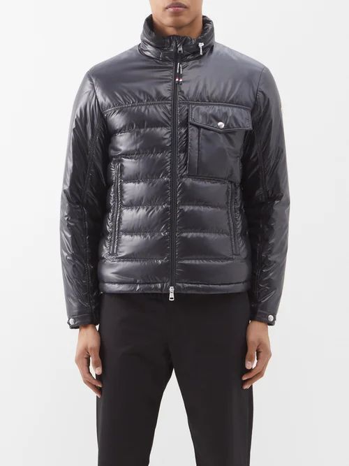 Malpas Hooded Quilted Down Jackets - Mens - Black