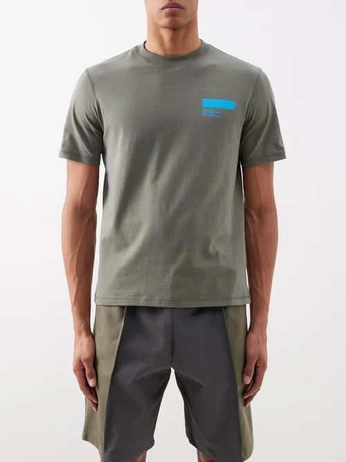 Standardised Logo-print Cotton-jersey T-shirt - Mens - Light Green