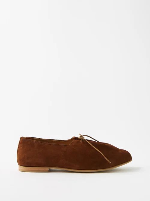Matt Fringed Suede Loafers - Mens - Brown