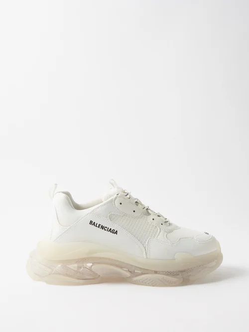 Triple S Clear-sole Trainers - Mens - White