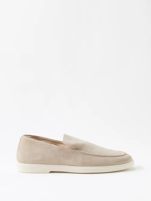 Miguel Suede Loafers - Mens - Light Grey