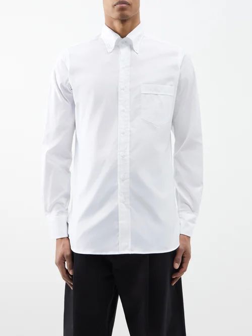 Pinpoint Cotton-oxford Shirt - Mens - White