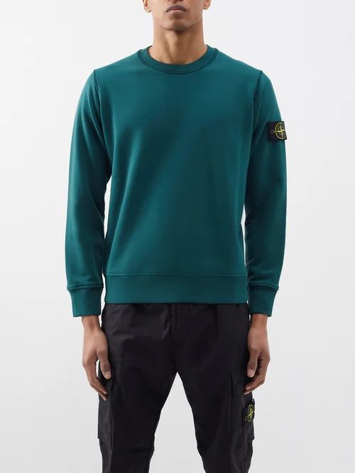 Fleeceback Cotton-jersey Sweatshirt - Mens - Green