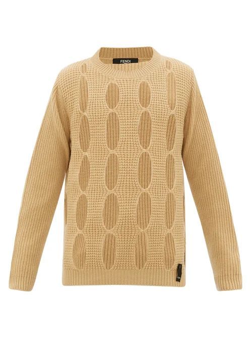 Cut-out Cashmere Sweater - Mens - Yellow
