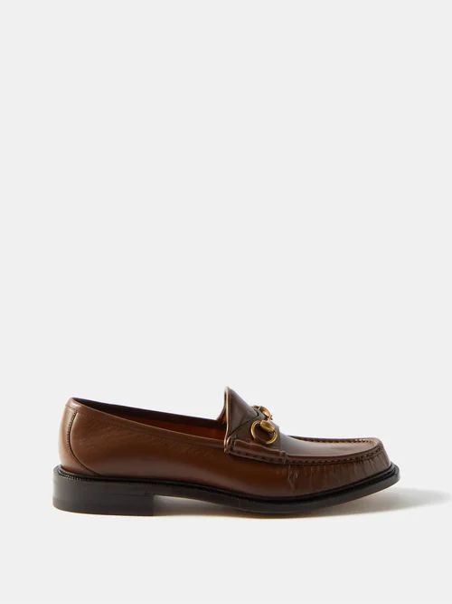 Horsebit Leather Loafers - Mens - Brown