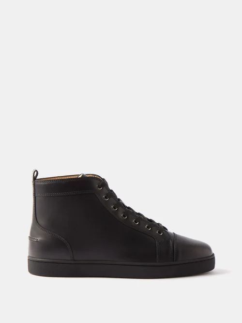 Louis Leather High-top Trainers - Mens - Black