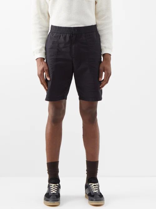 Oscar Cotton-ripstop Shorts - Mens - Black