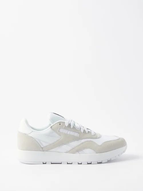 Project 0 Classic Mesh And Suede Trainers - Mens - White