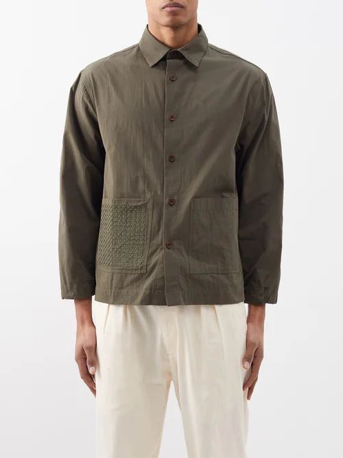 El Santiago Recycled-cotton Overshirt - Mens - Green