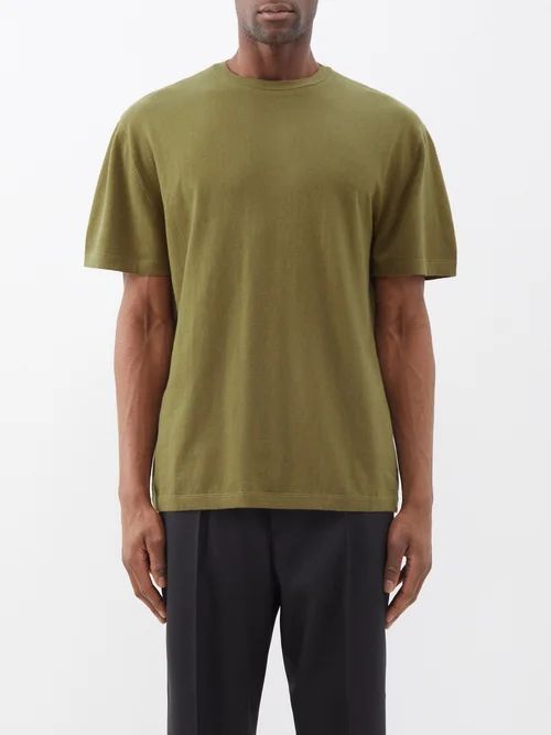 No.269 Rik Cotton-blend T-shirt - Mens - Khaki