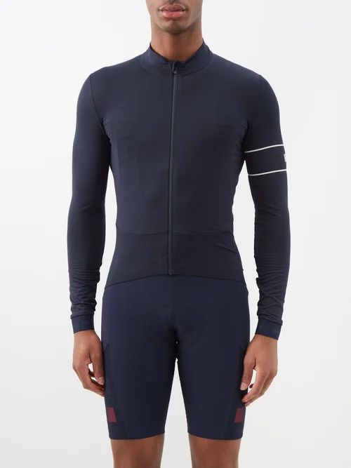 Pro Team Zipped Thermal Cycling Top - Mens - Navy White