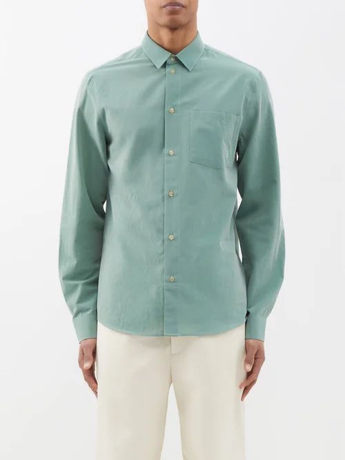 Meio Wool-blend Shirt - Mens - Light Green