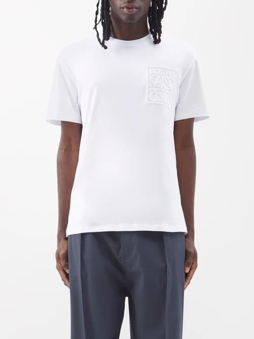 Anagram-logo Cotton-jersey T-shirt - Mens - White