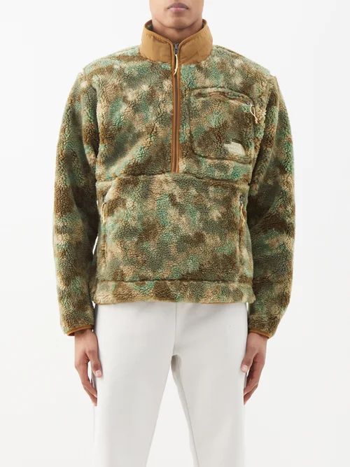 Extreme Pile Zipped Camouflage Fleece Sweatshirt - Mens - Camo