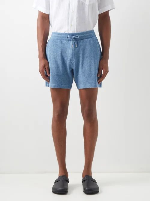 Augusto Terry Shorts - Mens - Blue