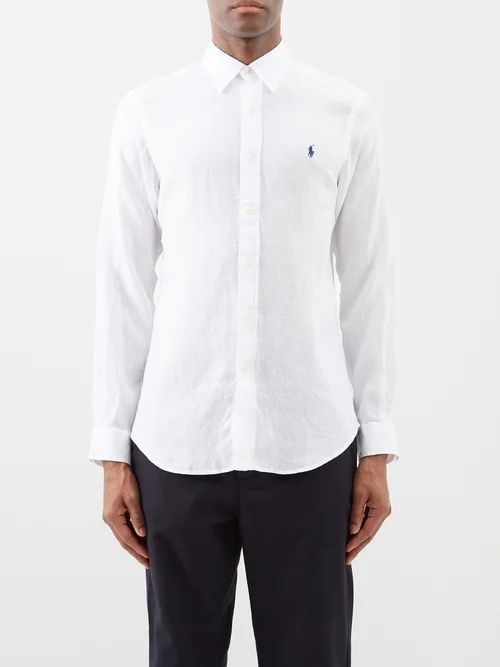 Custom-fit Linen Shirt - Mens - White
