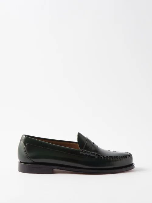 Weejun Heritage Larson Leather Loafers - Mens - Dark Green