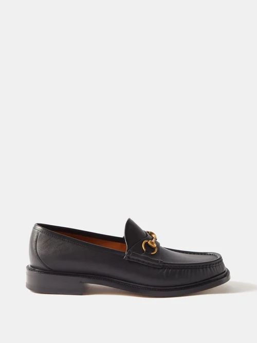 Horsebit Leather Loafers - Mens - Black