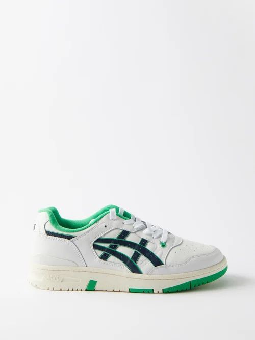 Ex-89 Faux-leather Trainers - Mens - White Green