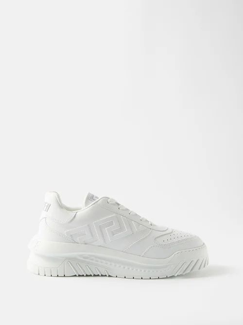 Odissea Leather Trainers - Mens - White
