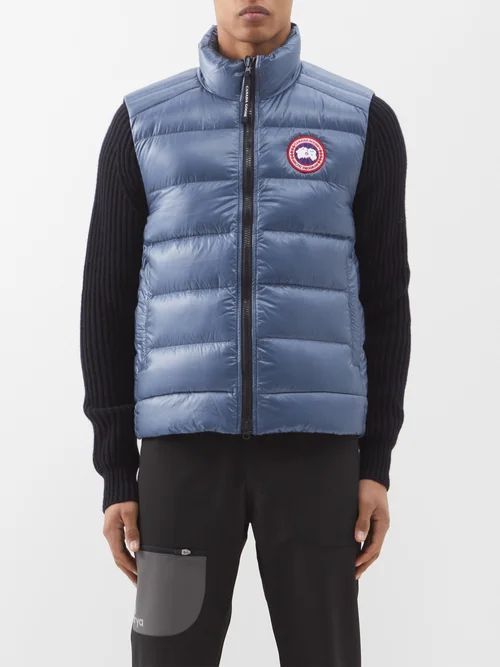 Crofton Quilted Down Gilet - Mens - Blue