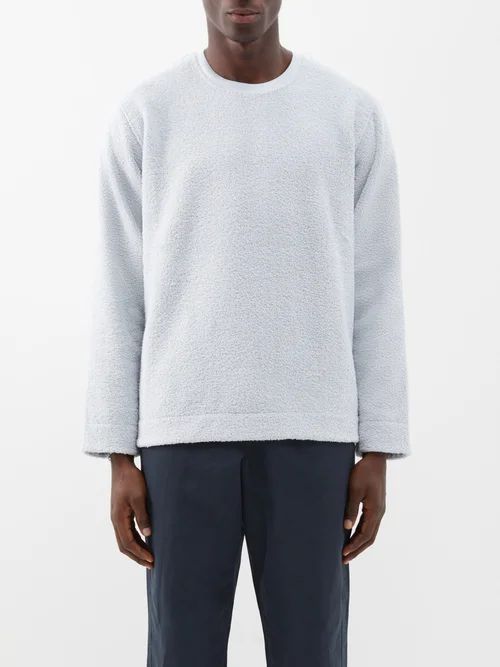 Antev Cotton-blend Terry Sweatshirt - Mens - Light Blue