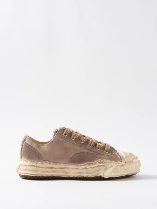 Hank Original Sole Canvas And Suede Trainers - Mens - Brown